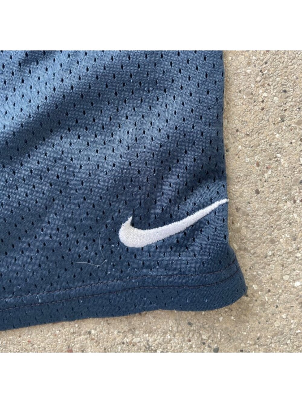 Vintage 90s Nike Jersey Athletic Shorts Navy USA Made Streetwear Men XL 6 inseam - Picture 4 of 13
